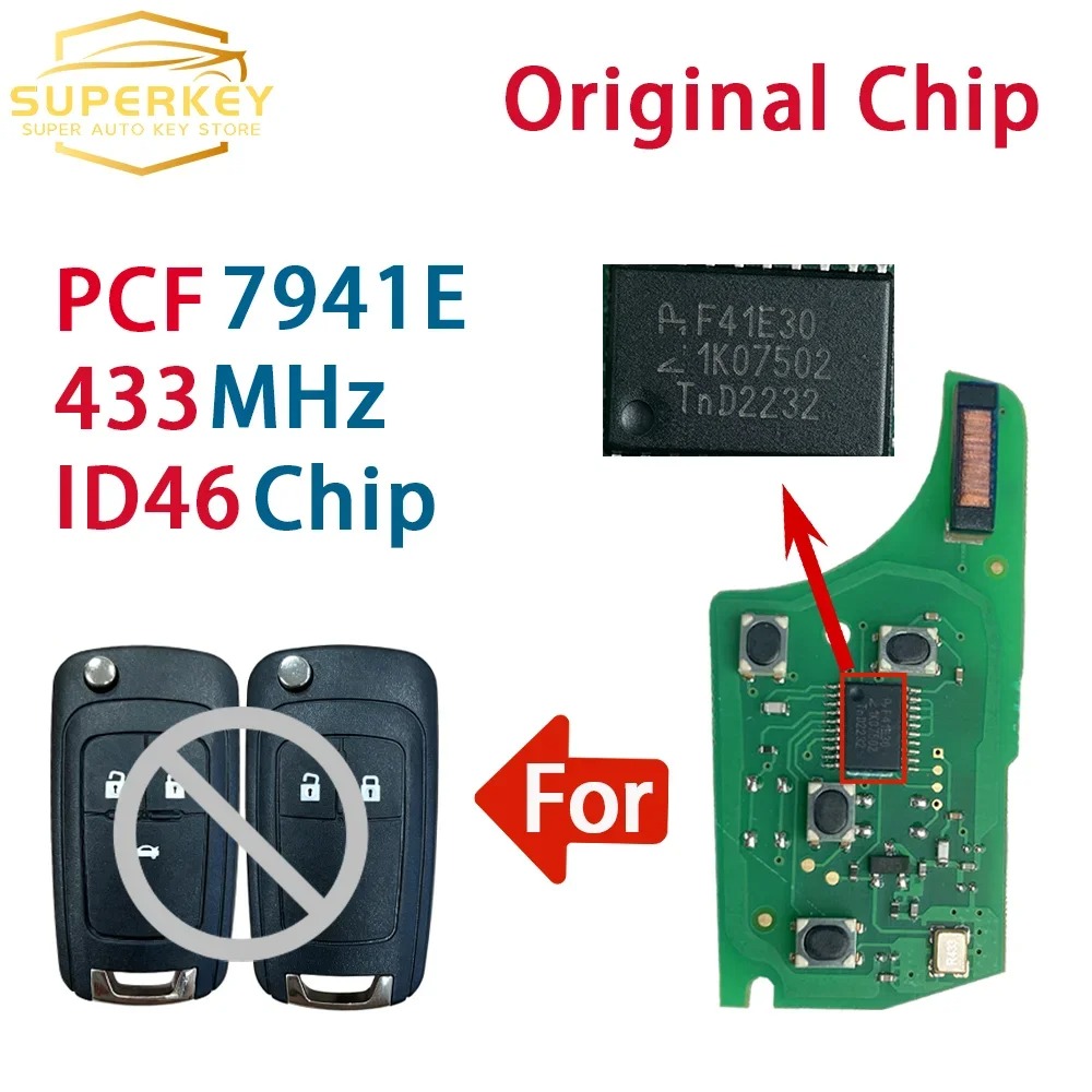 Proto Board - SUPERKEY PCF7941E 433MHz 車用キーカーゴンボード シボレー クルーズ
