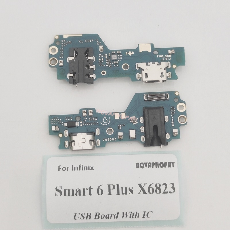 Micro Usb Cable - Infinix Smart 6 Plus X6823用 USBドック充電ポート、ジャック、フレキシブルケーブル、急速充電対応マイク、フレキシブルケーブル基板