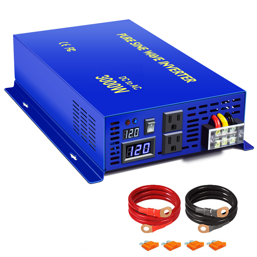 Dc Dc Converter - 2026年激安販売 WZRELB 3000W 車載用家庭用電化製品インバーター 純正弦波DC-AC電源コンバーター シングル出力