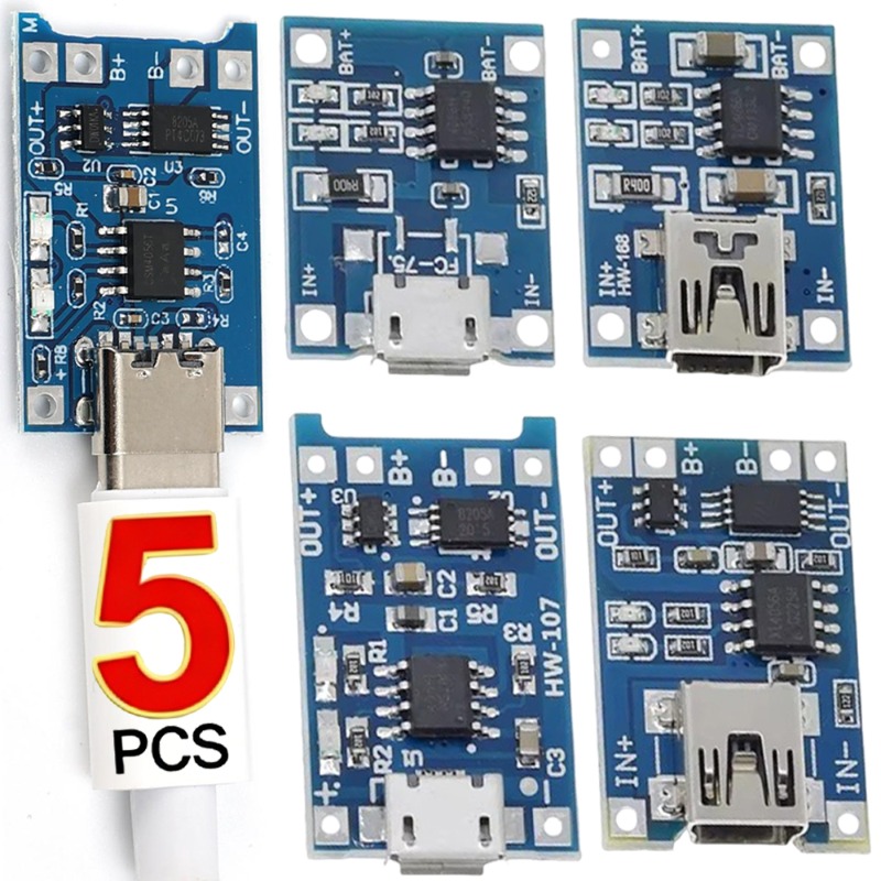 Tp4056 Module - 5V 3A マイクロ/タイプ-c/ミニ 18650 TP4056 リチウム電池充電器モジュール充電ボード保護機能付きデュアル機能リチウムイオン
