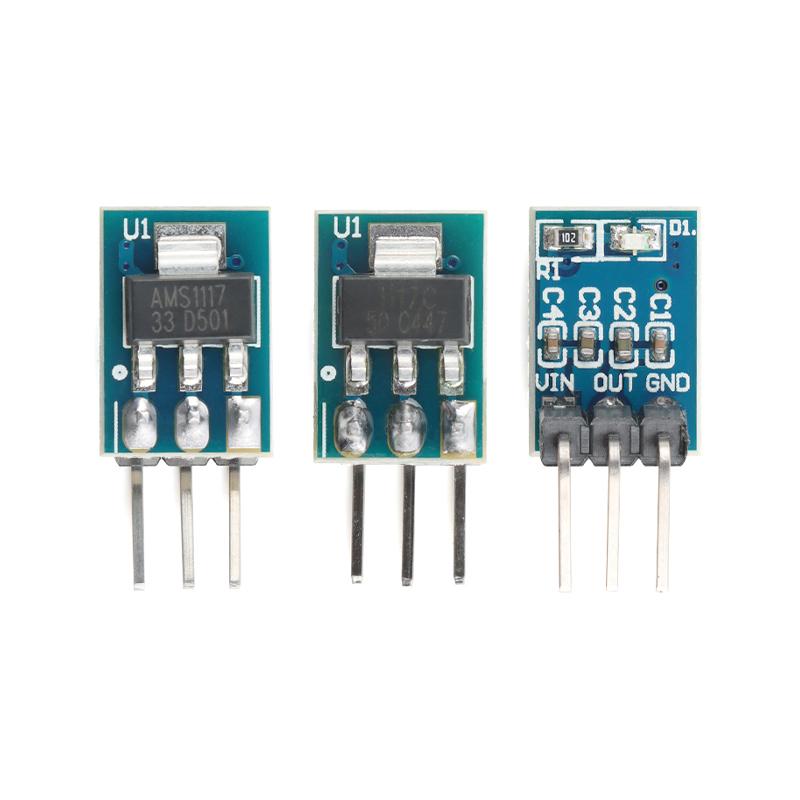 Ams1117 Module - 【F】1個 AMS1117-3.3 リニアレギュレーターボード 800mA 3.3V LDO電源モジュール
