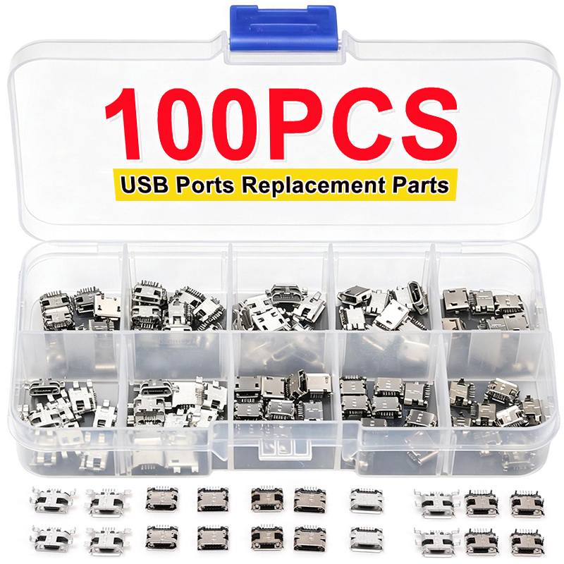 Micro Usb Cable - 100個/パック 10種類 女性用 5ピン DIPタイプ C