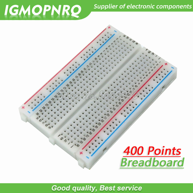 Breadboard 400 Point - PCBテストボード,400ポイント,溶接機ブレッドボード,組み合わせ結合実験プレート,8.5x5.5cm, 10個