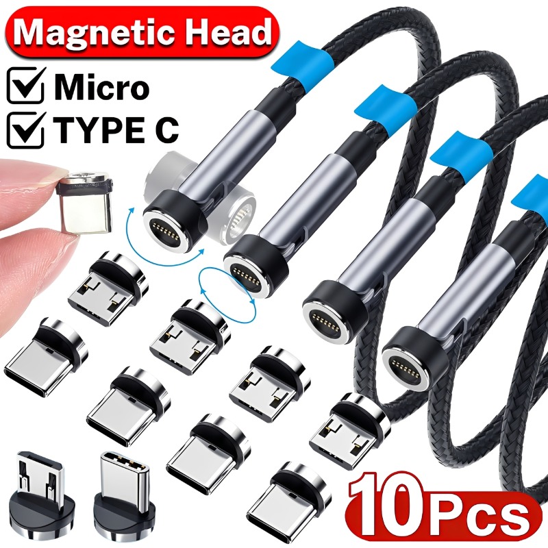 10/1 個の磁気マイクロ USB/タイプ C コネクタチッ - Micro Usb Cable のレビューと価格