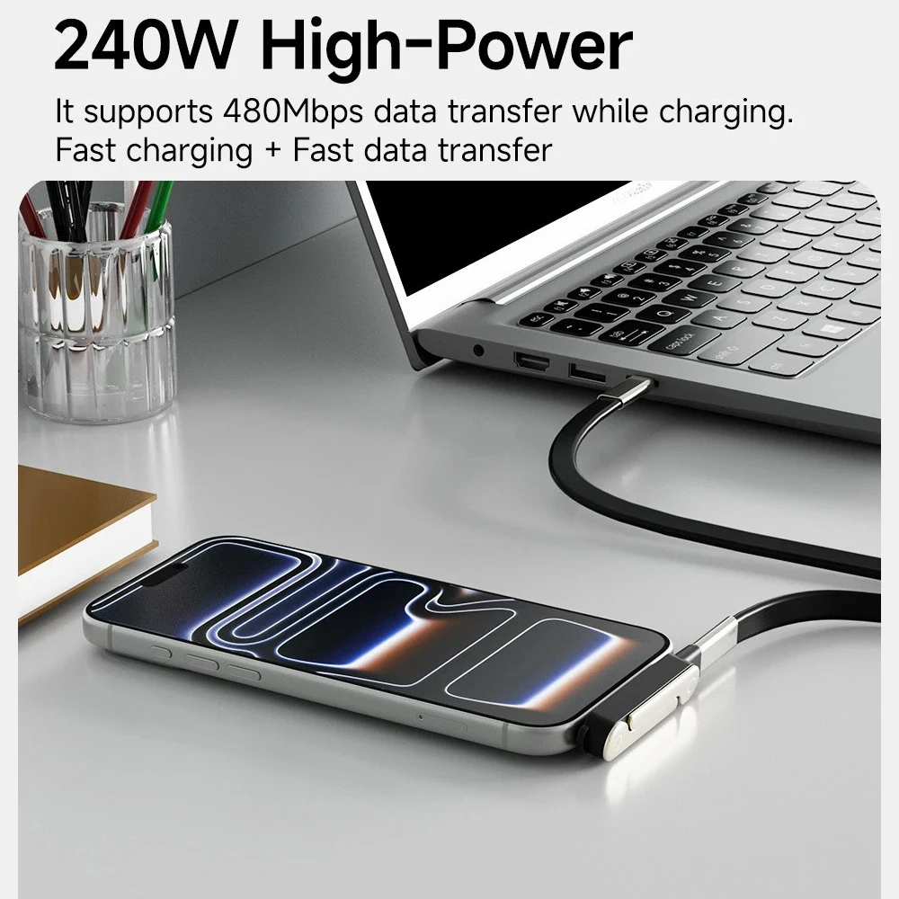 USB Type-Cフラット充電ケーブル Cキックケーブルス - Usb C Cable のレビューと価格