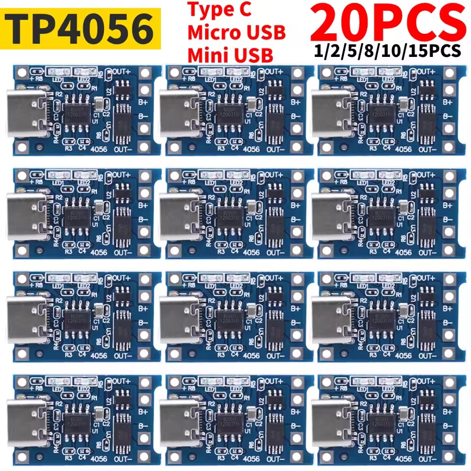 1-20 個 Type-c/マイクロ/ミニ USB 5V 1 - Tp4056 Module のレビューと価格
