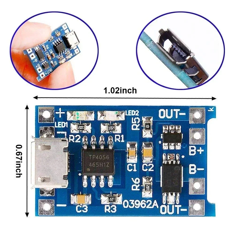 1-20 個タイプ c/マイクロ/ミニ USB 5V 1A  - Tp4056 Module のレビューと価格