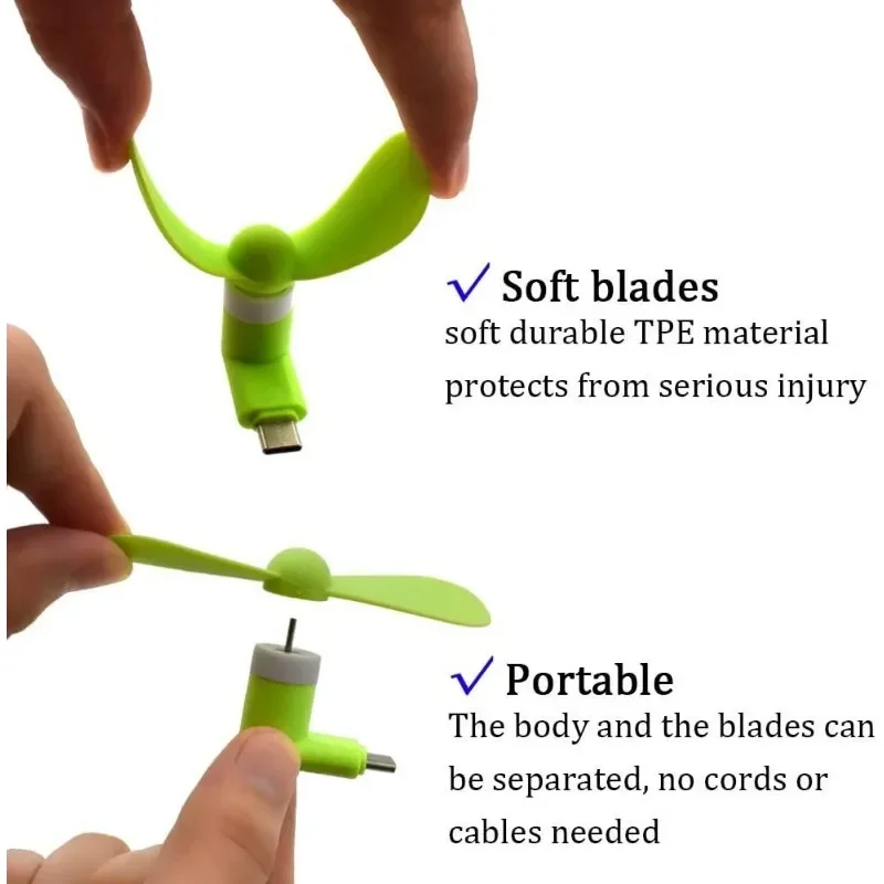 タイプ C ミニポータブルマイクロファン携帯電話ミニファン充 - Micro Usb Cable のレビューと価格