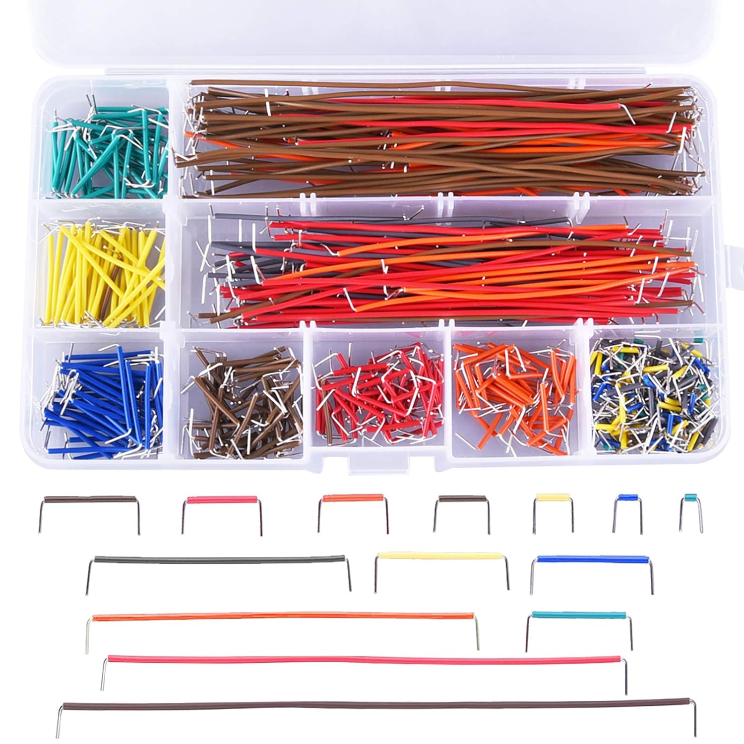 収納ボックス付きジャンパーワイヤーキット、アソートプレッドブ - Breadboard 400 Point のレビューと価格