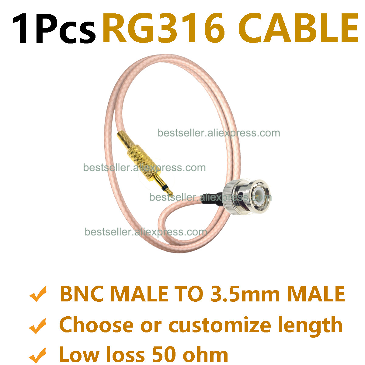 1個 RG316 BNCオス - 3.5mmオスプラグ (1 - Jumper Wire Kit のレビューと価格