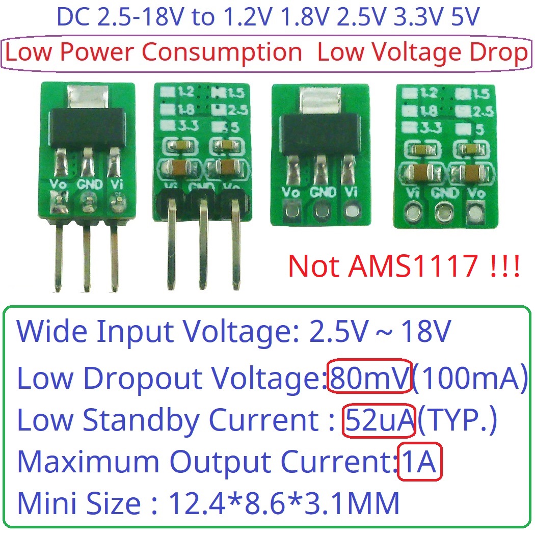 AMS1117 7805 電子プロジェクト向けの超低スタンバ - Ams1117 Module のレビューと価格
