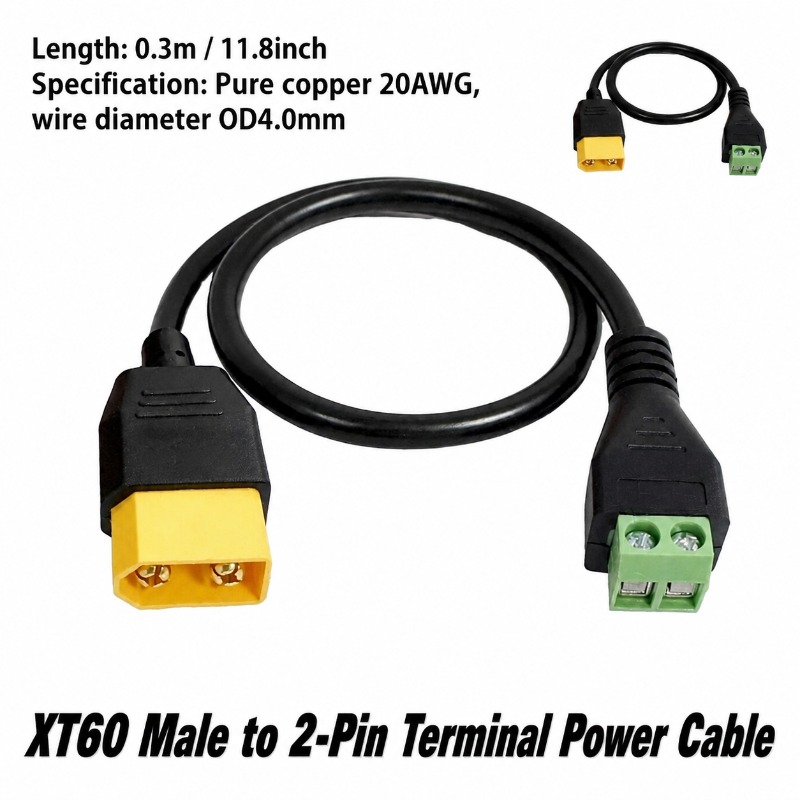 XT60コネクタ オス-メス 2ピンネジ式端子台アダプターケ - Screw Terminal Block のレビューと価格