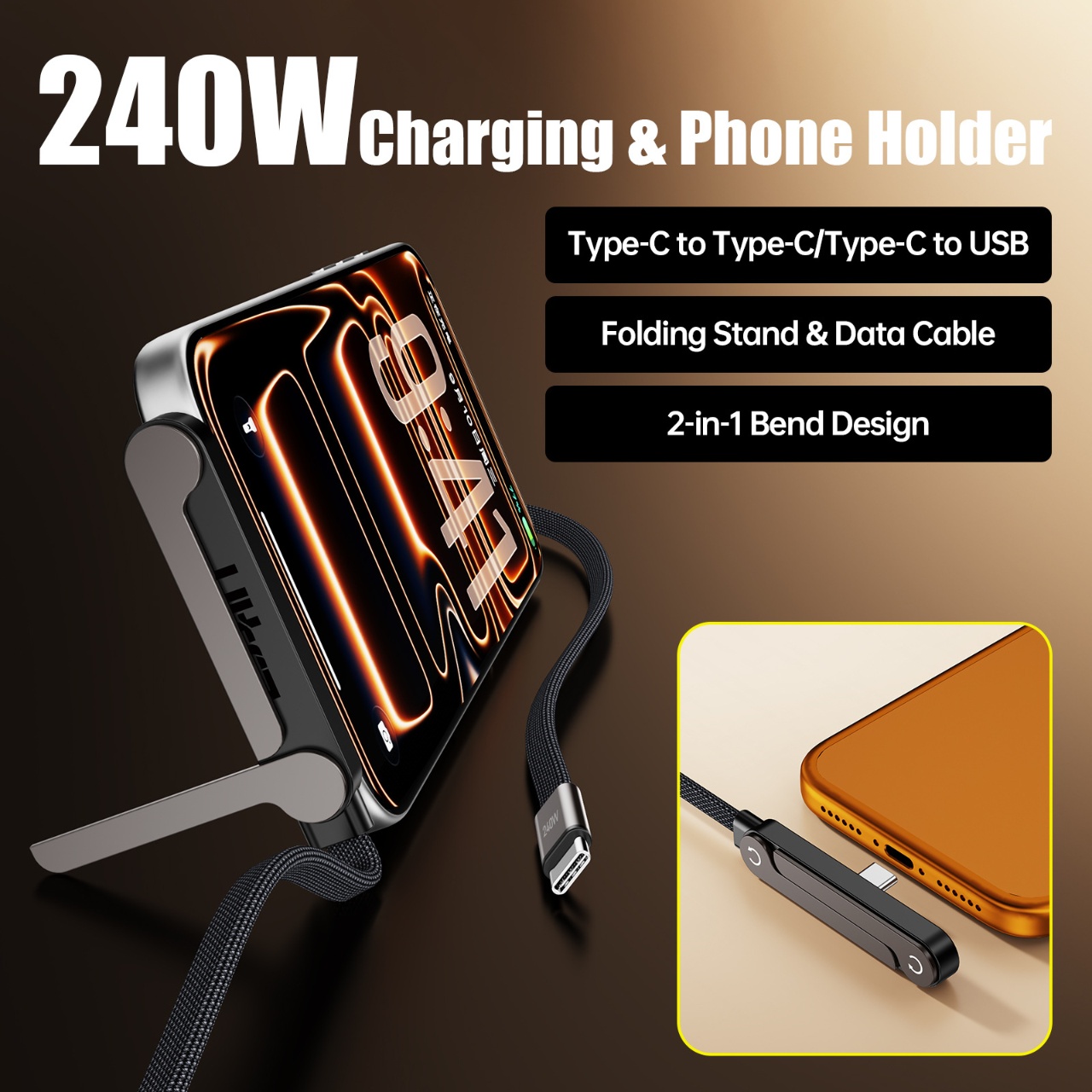 240W PD急速充電対応 Type C to Type C - Usb C Cable のレビューと価格
