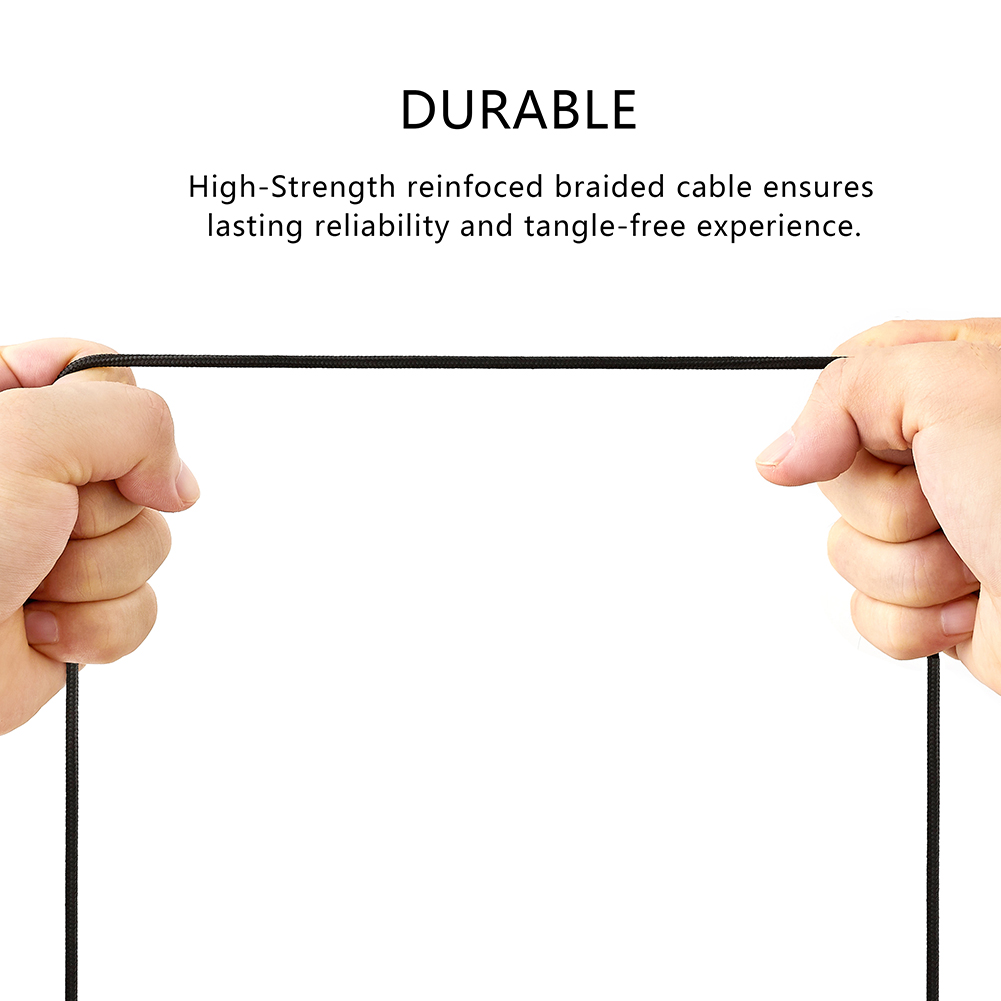 マイクロUSB 3.5mm AUX編組コード 2m ゲーミン - Micro Usb Cable のレビューと価格