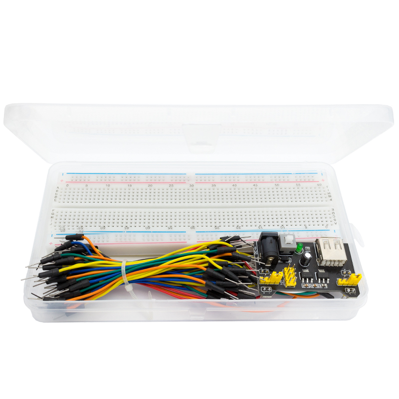 Mb102スロットブレッドボードキット、65ジャンパーワイヤ - Breadboard 400 Point のレビューと価格