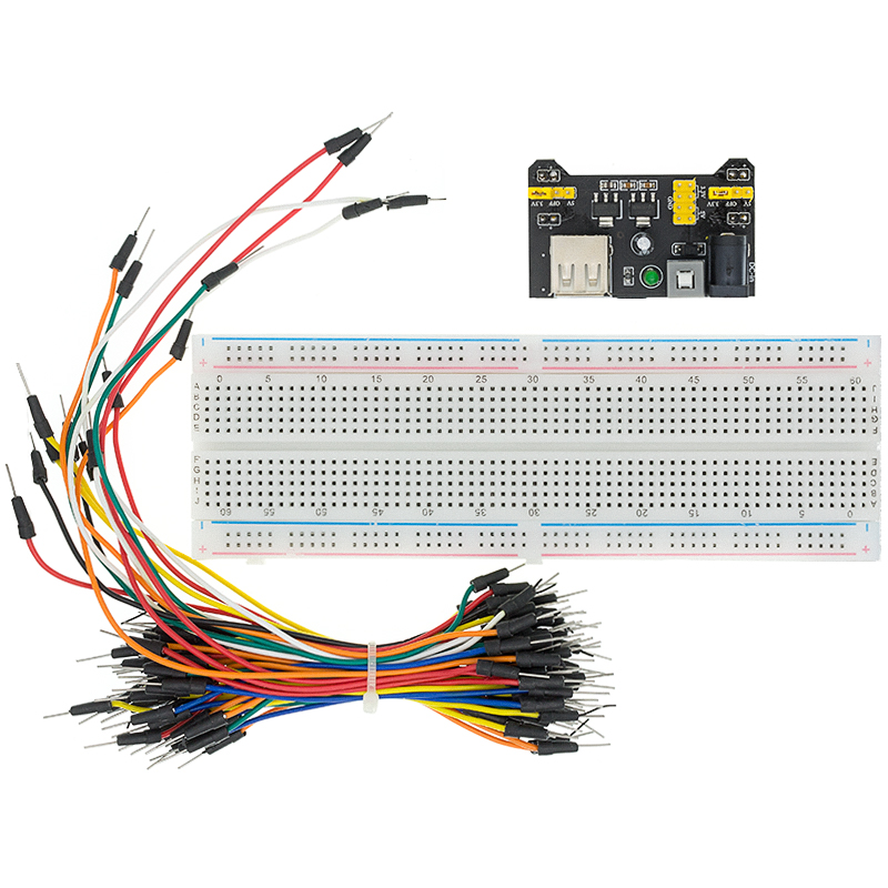 Mb102スロットブレッドボードキット、65ジャンパーワイヤ - Breadboard 400 Point のレビューと価格