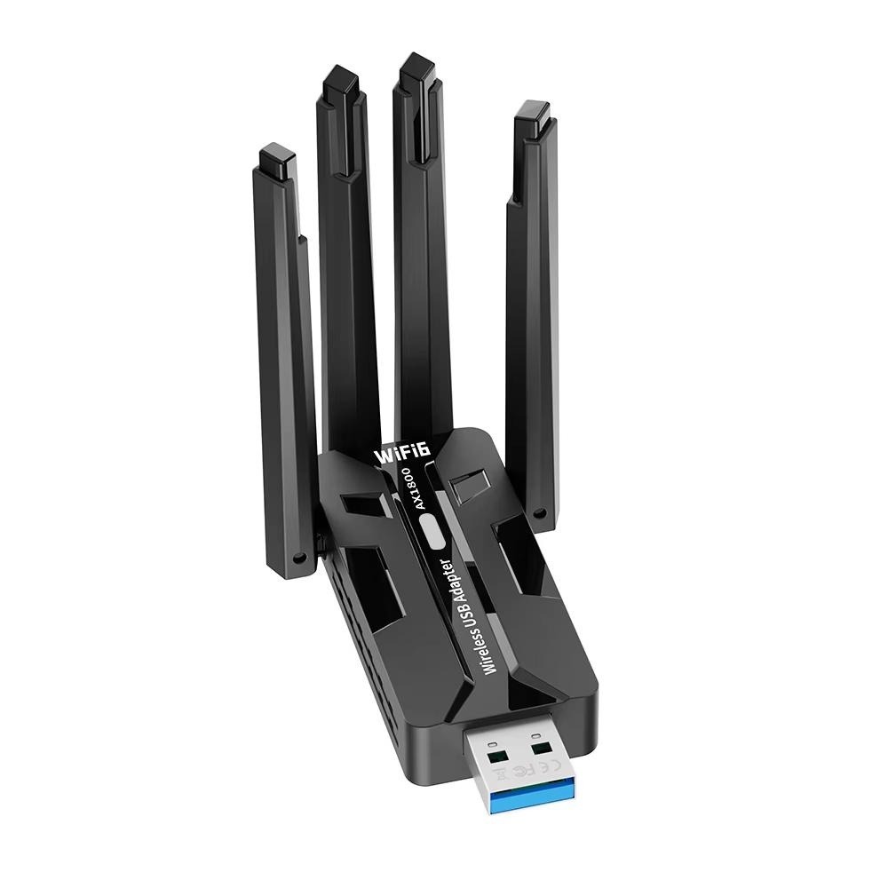 WiFi 6 USBアダプター 1800Mbps デュアルバ - Antenna 2.4Ghz のレビューと価格