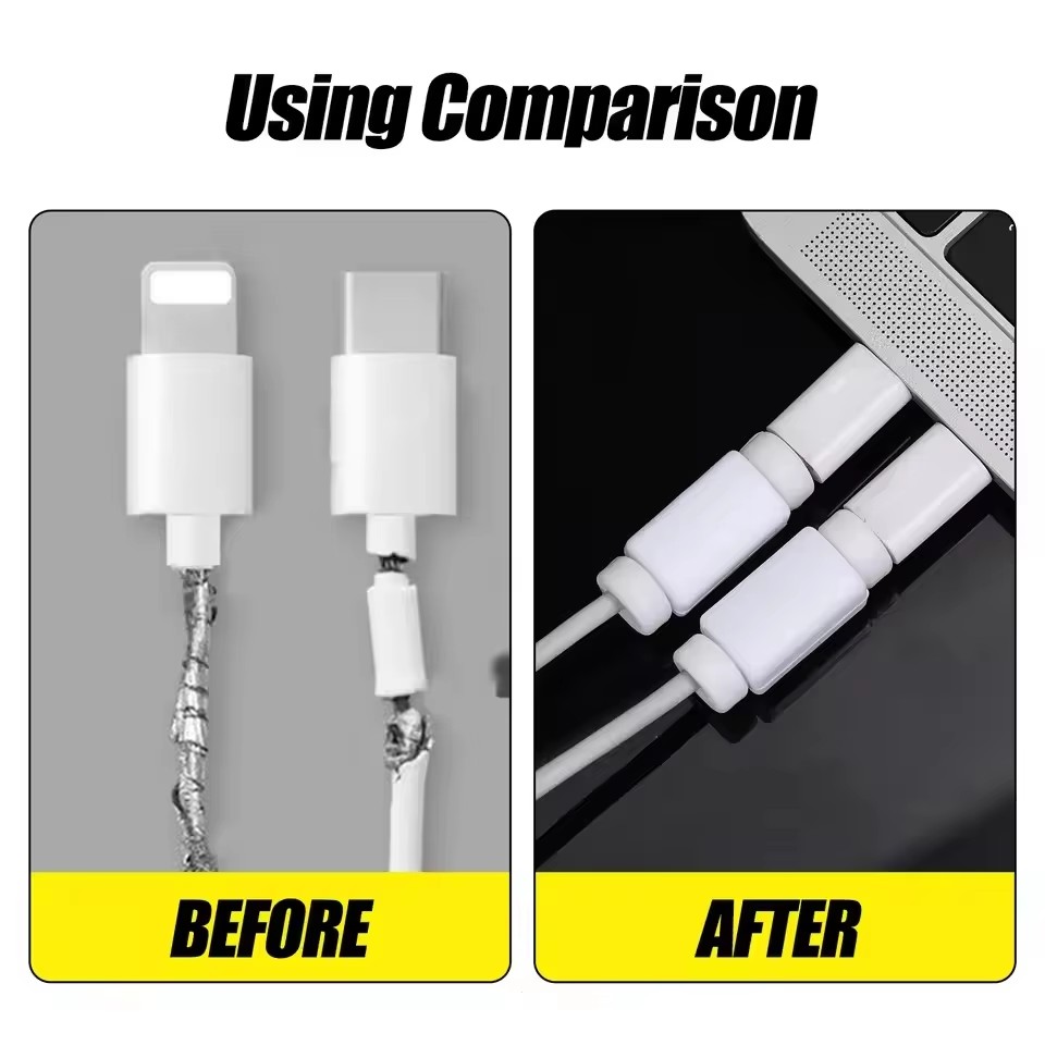 破損防止ケーブルプロテクター ソフトシリコンカバー Appl - Micro Usb Cable のレビューと価格